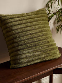 CATHERINE LANSFIELD Cosy Ribbed Cushion - Olive