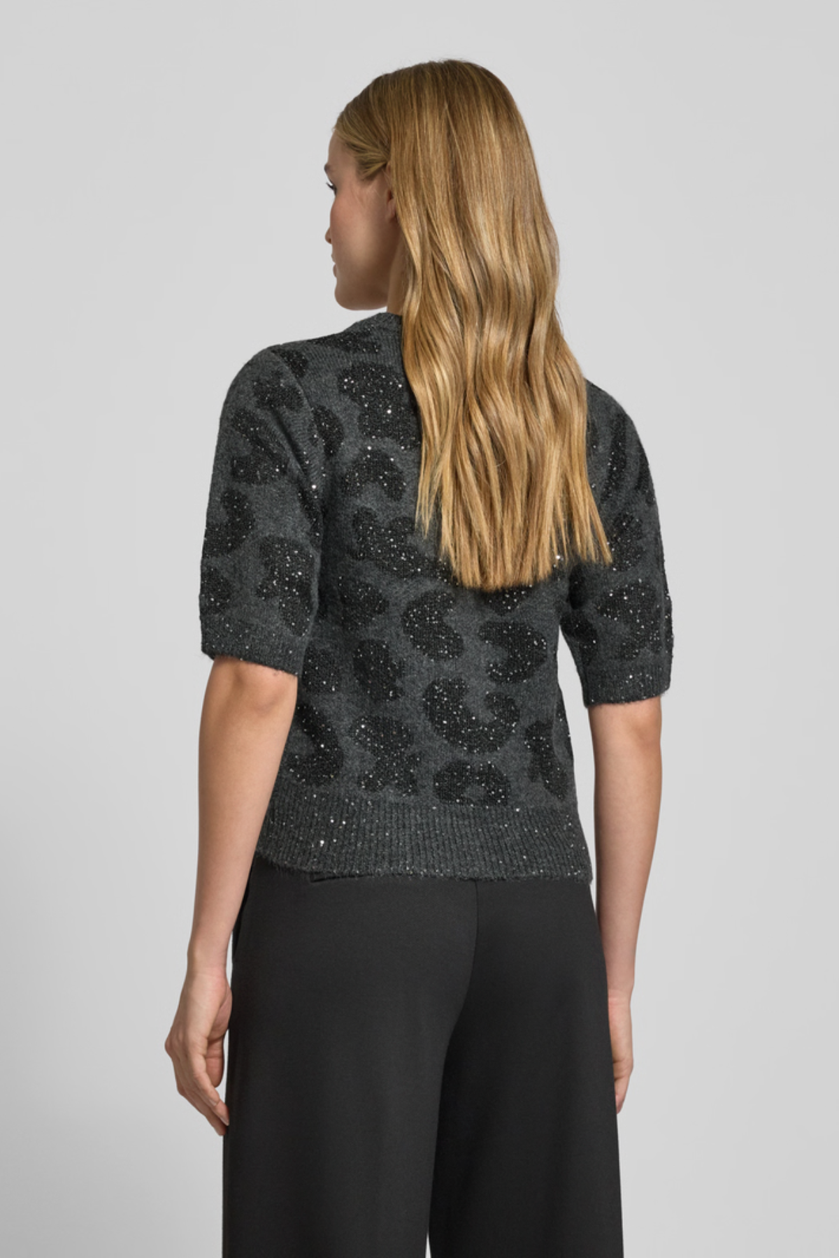 VERO MODA Zuzu Embellished Top - Grey