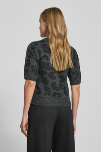 VERO MODA Zuzu Embellished Top - Grey