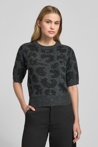 VERO MODA Zuzu Embellished Top - Grey