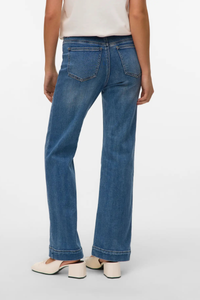 VERO MODA Vivianne Loose Flared Jeans - Mid Blue