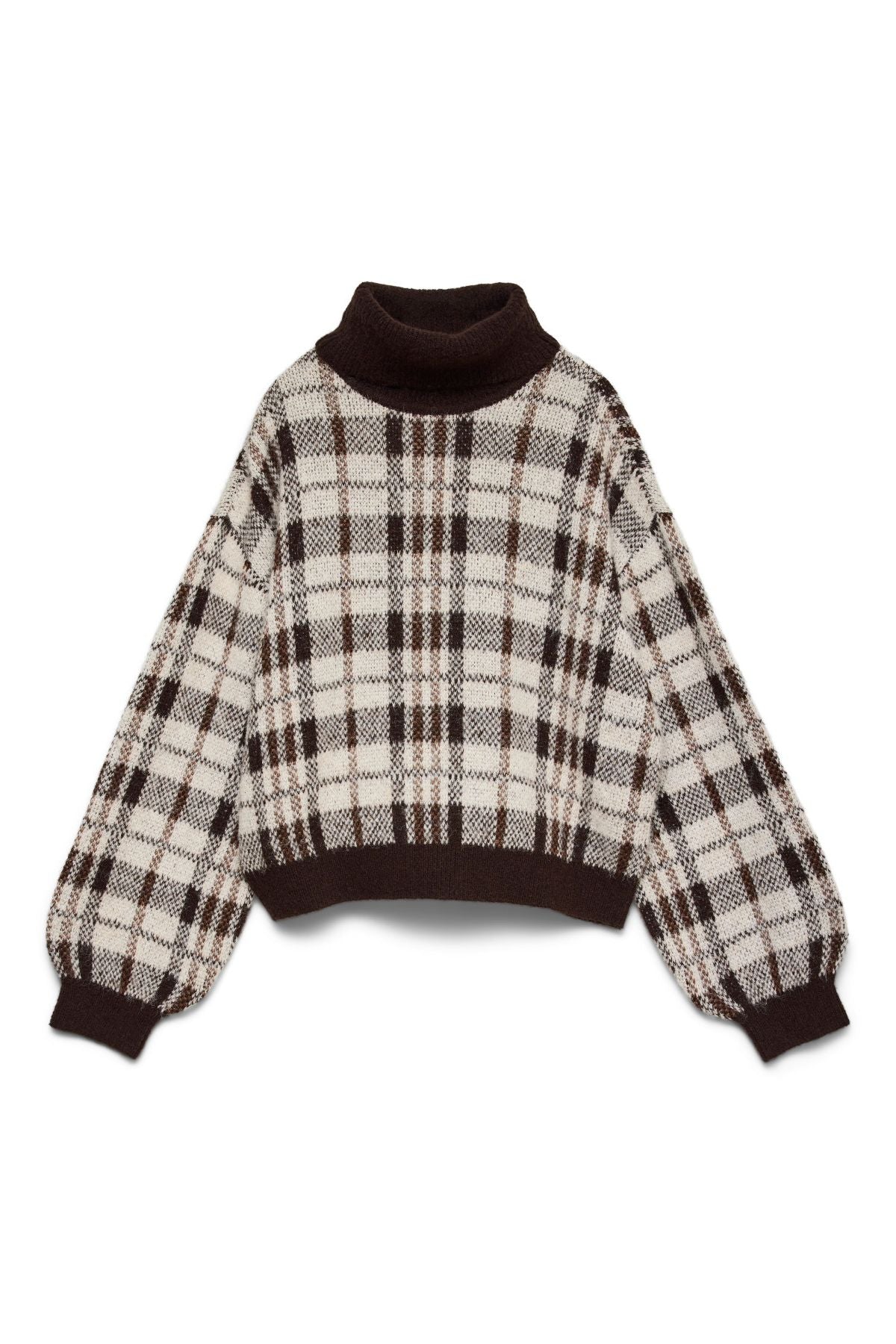 VERO MODA Toby High Neck Jumper - Chocolate