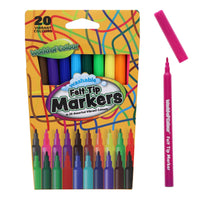 PREMIER STATIONERY World of Colour Felt Tip Markers - Pack of 20