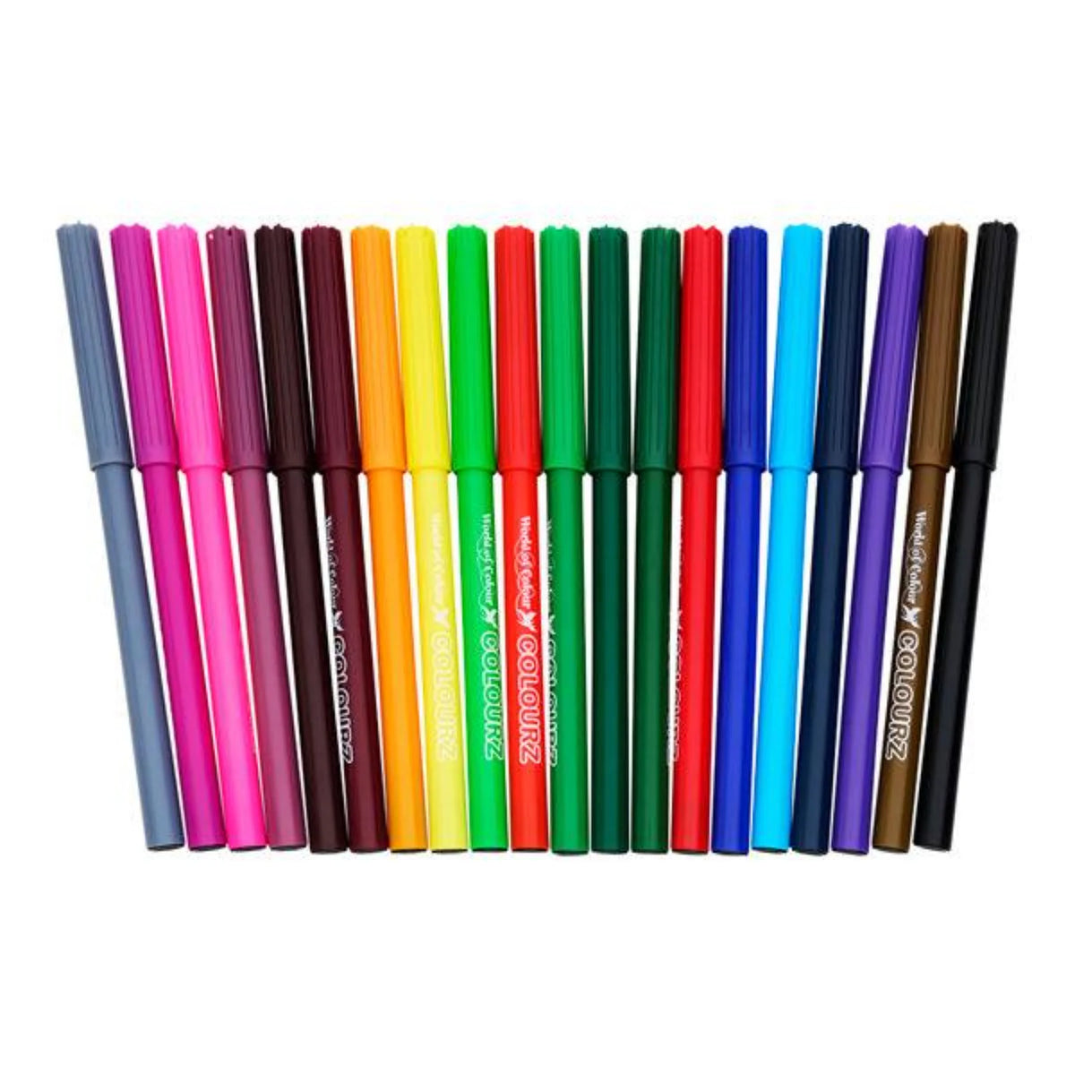 PREMIER STATIONERY World of Colour Felt Tip Markers - Pack of 20