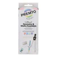 PREMIER STATIONERY Premto 9pc Geometry and Maths Set - Pastel