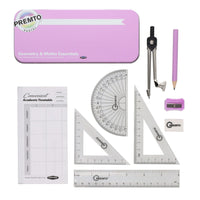 PREMIER STATIONERY Premto 9pc Geometry and Maths Set - Pastel