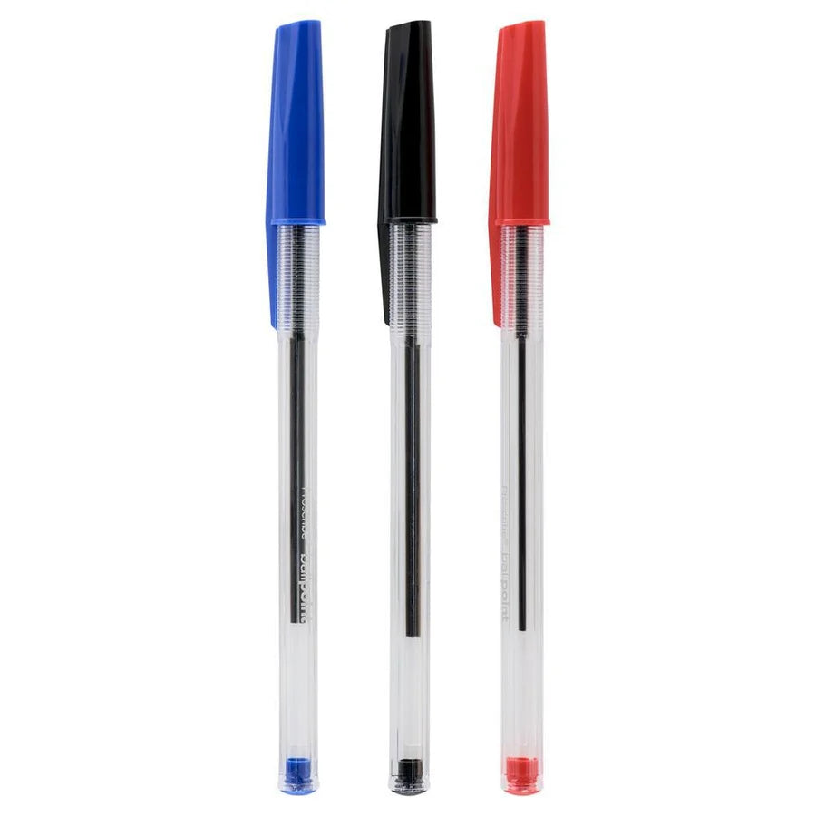 PREMIER STATIONERY ProScribe Ball Point Pen 10 Pack - 5 Blue, 3 Black, 2 Red
