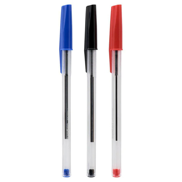 PREMIER STATIONERY ProScribe Ball Point Pen 10 Pack - 5 Blue, 3 Black, 2 Red