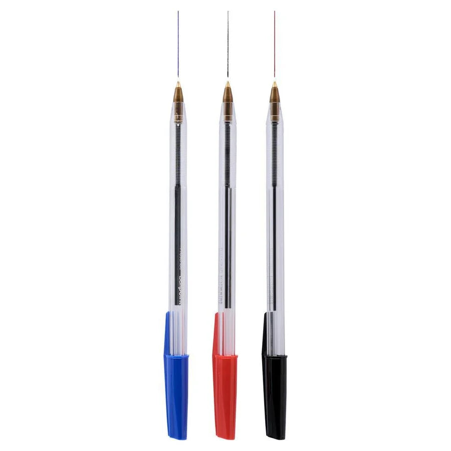 PREMIER STATIONERY ProScribe Ball Point Pen 10 Pack - 5 Blue, 3 Black, 2 Red