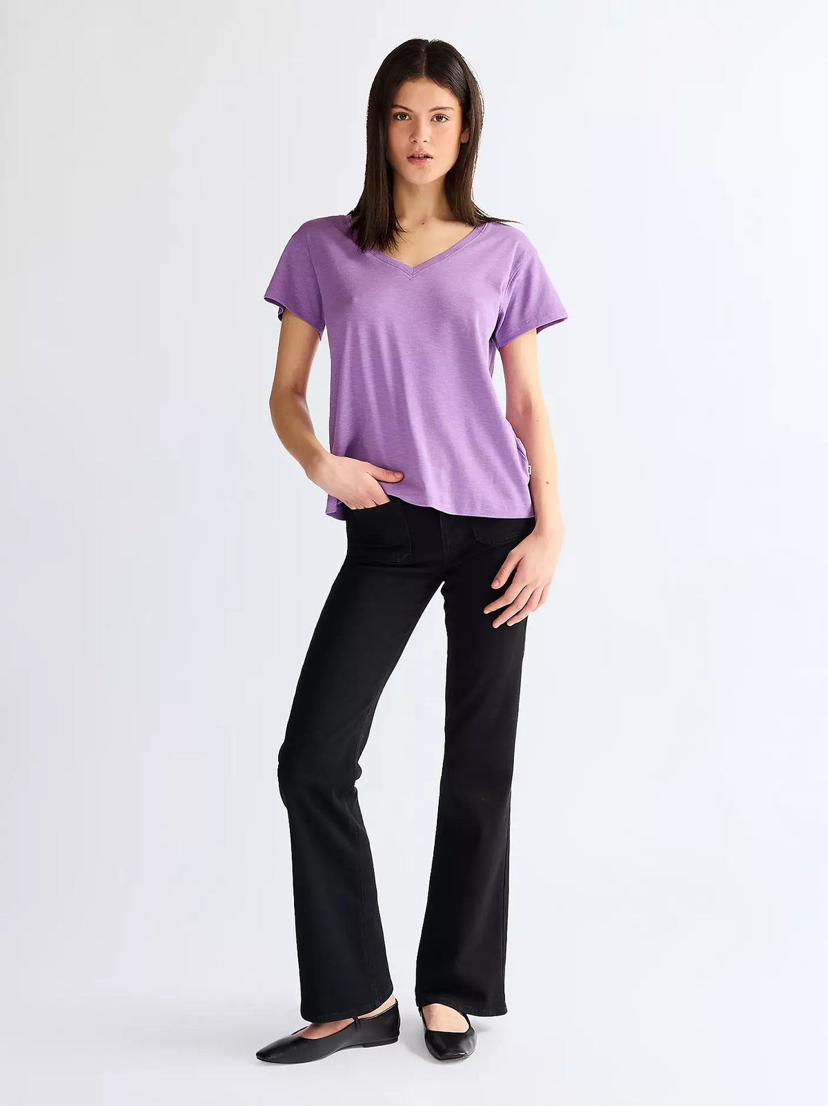 WRANGLER Women's Flared Jeans - Retro Black