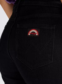 WRANGLER Women's Flared Jeans - Retro Black