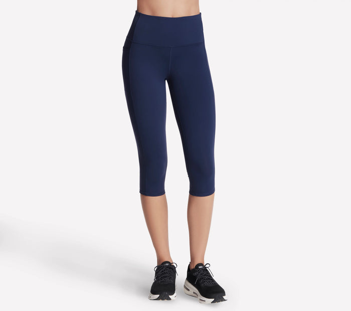 SKECHERS GO WALK High Waisted Capri Leggings - Navy