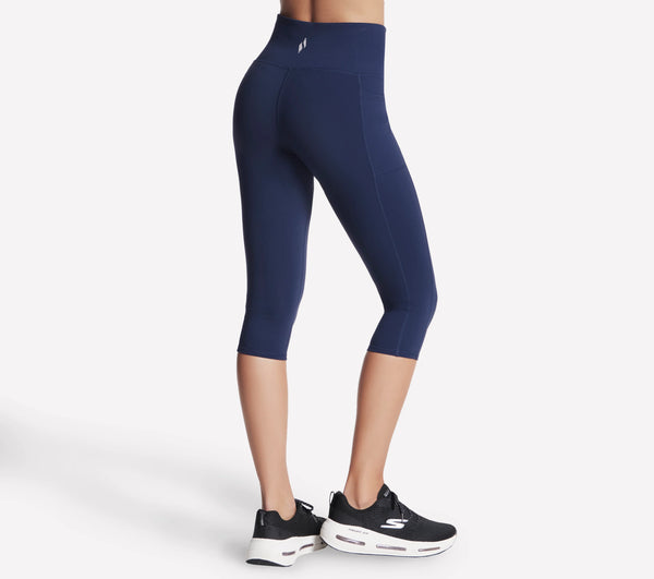 SKECHERS GO WALK High Waisted Capri Leggings - Navy