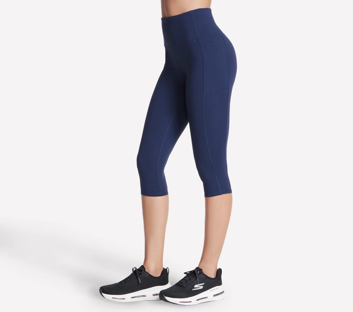 SKECHERS GO WALK High Waisted Capri Leggings - Navy