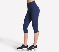 SKECHERS GO WALK High Waisted Capri Leggings - Navy