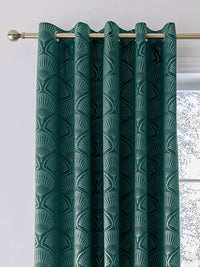 CATHERINE LANSFIELD Art Deco Pearl Curtains - Teal