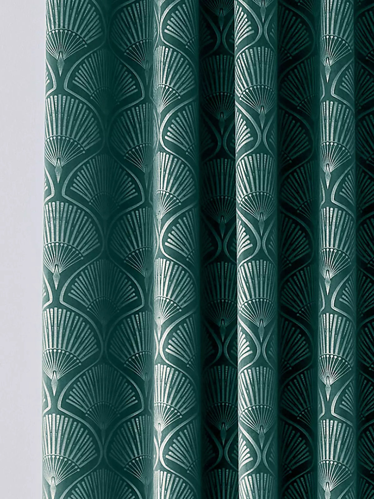 CATHERINE LANSFIELD Art Deco Pearl Curtains - Teal