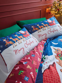 CATHERINE LANSFIELD Christmas Santas Workshop Duvet Set