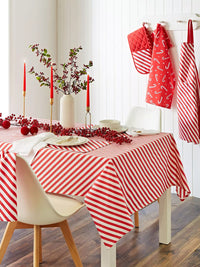 CATHERINE LANSFIELD Christmas Candy Cane Tablecloth - 2 Sizes