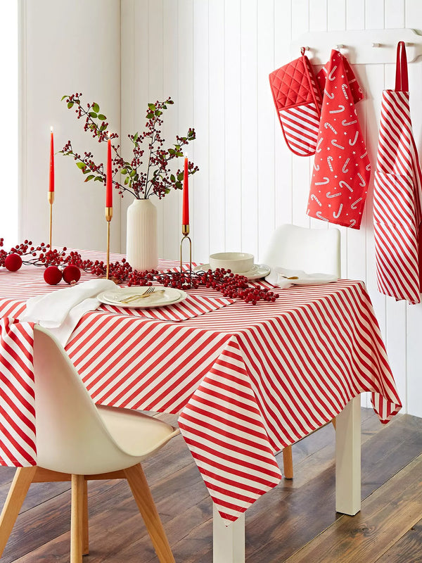CATHERINE LANSFIELD Christmas Candy Cane Tablecloth - 2 Sizes