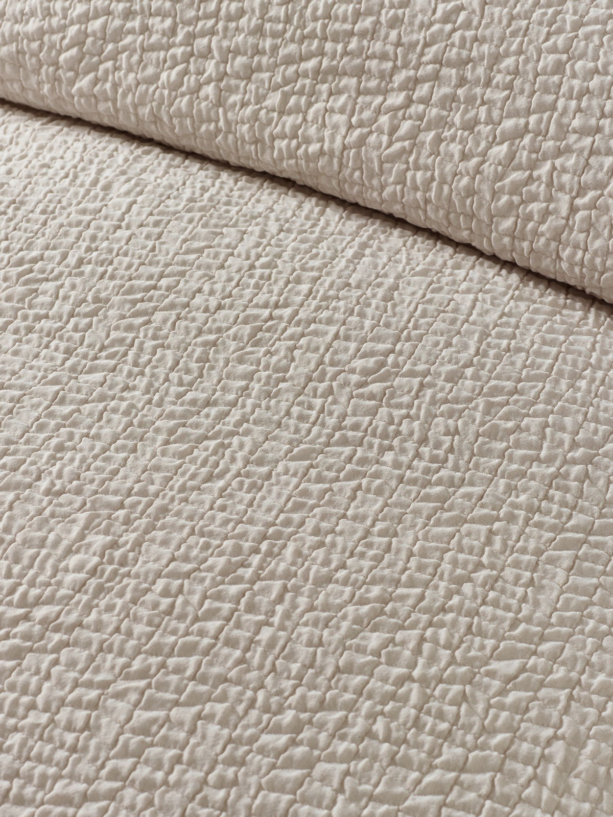 CATHERINE LANSFIELD Crinkle Seersucker Duvet Set - Natural