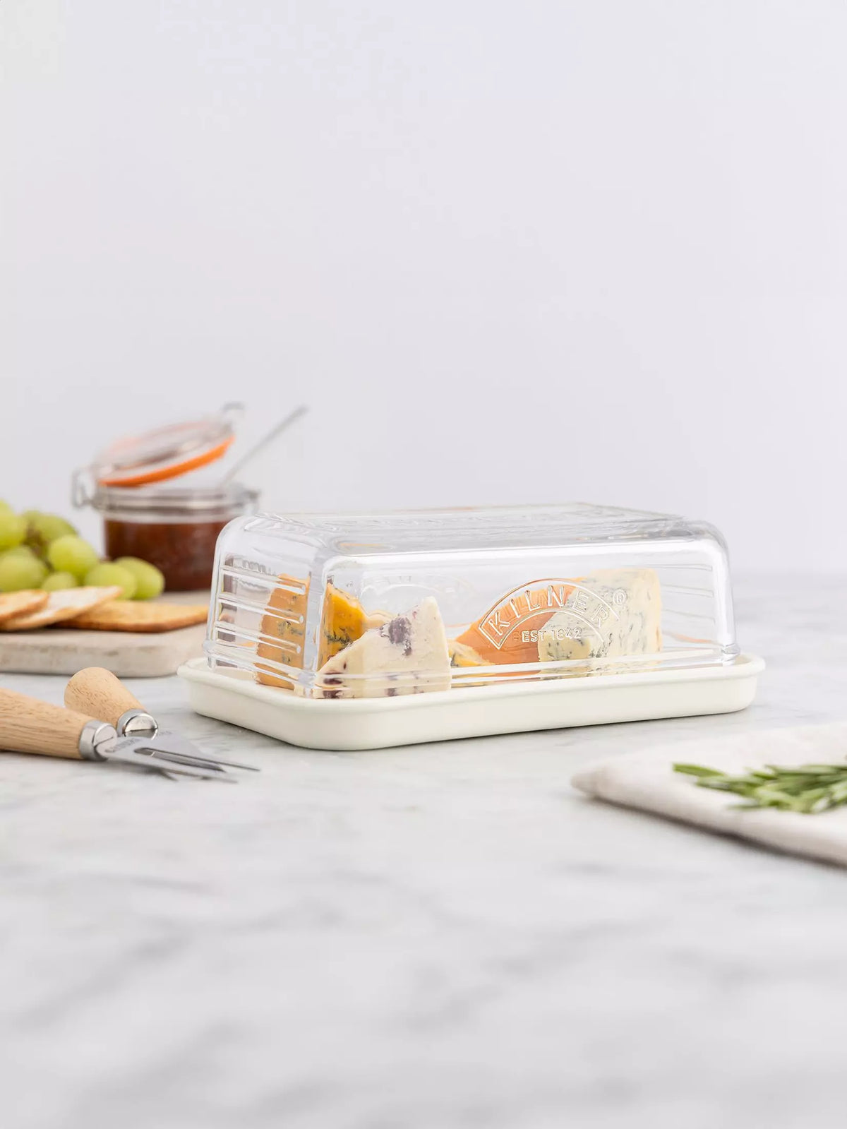 KILNER Cheese Store Glass Storage Dish