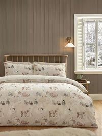 CATHERINE LANSFIELD Christmas Winter Friends Sherpa Duvet Set