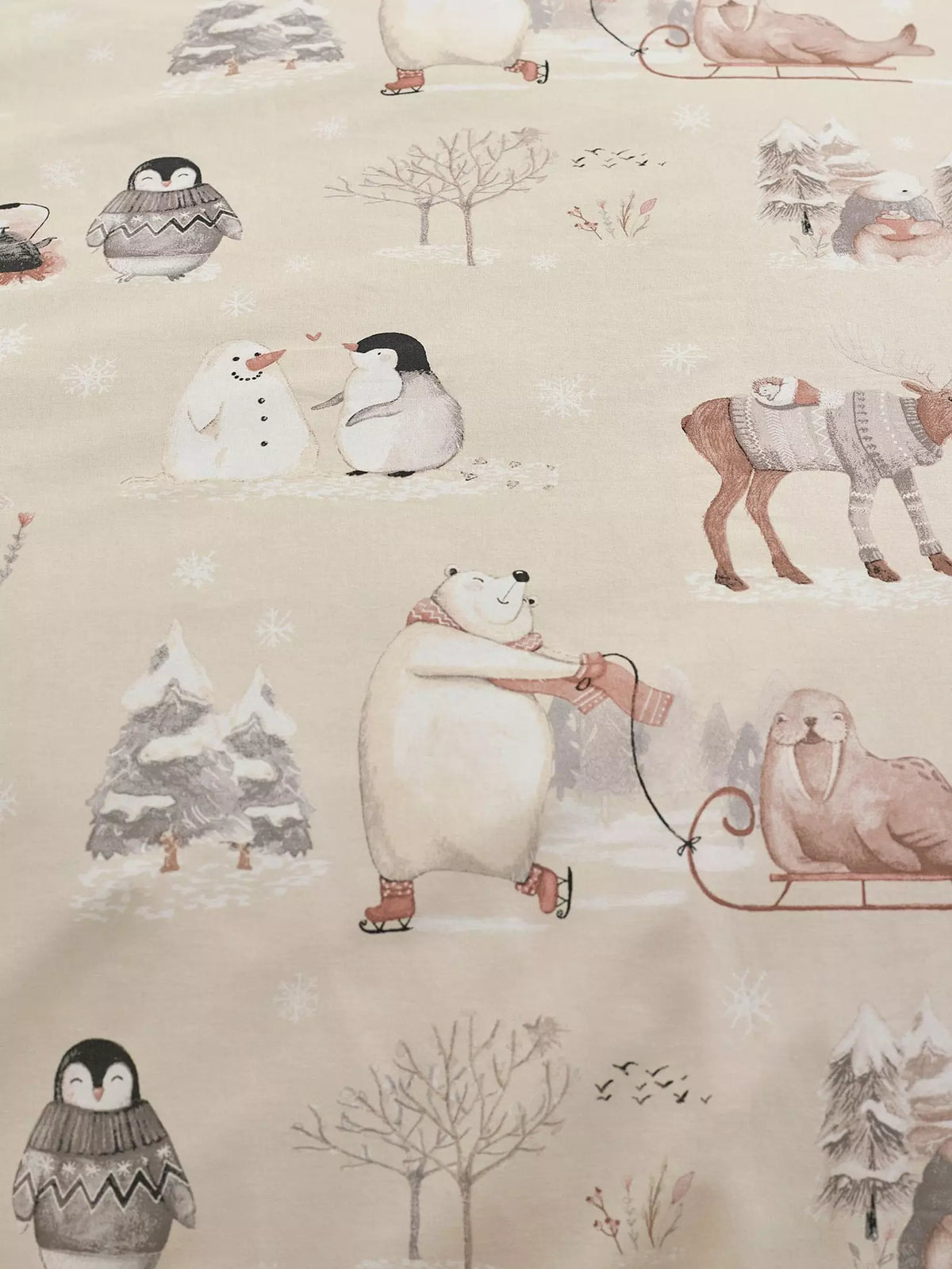CATHERINE LANSFIELD Christmas Winter Friends Sherpa Duvet Set
