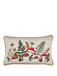 CATHERINE LANSFIELD Embroidery Woodland Filled Cushion - 30x50cm