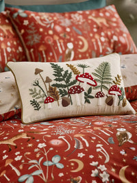 CATHERINE LANSFIELD Embroidery Woodland Filled Cushion - 30x50cm