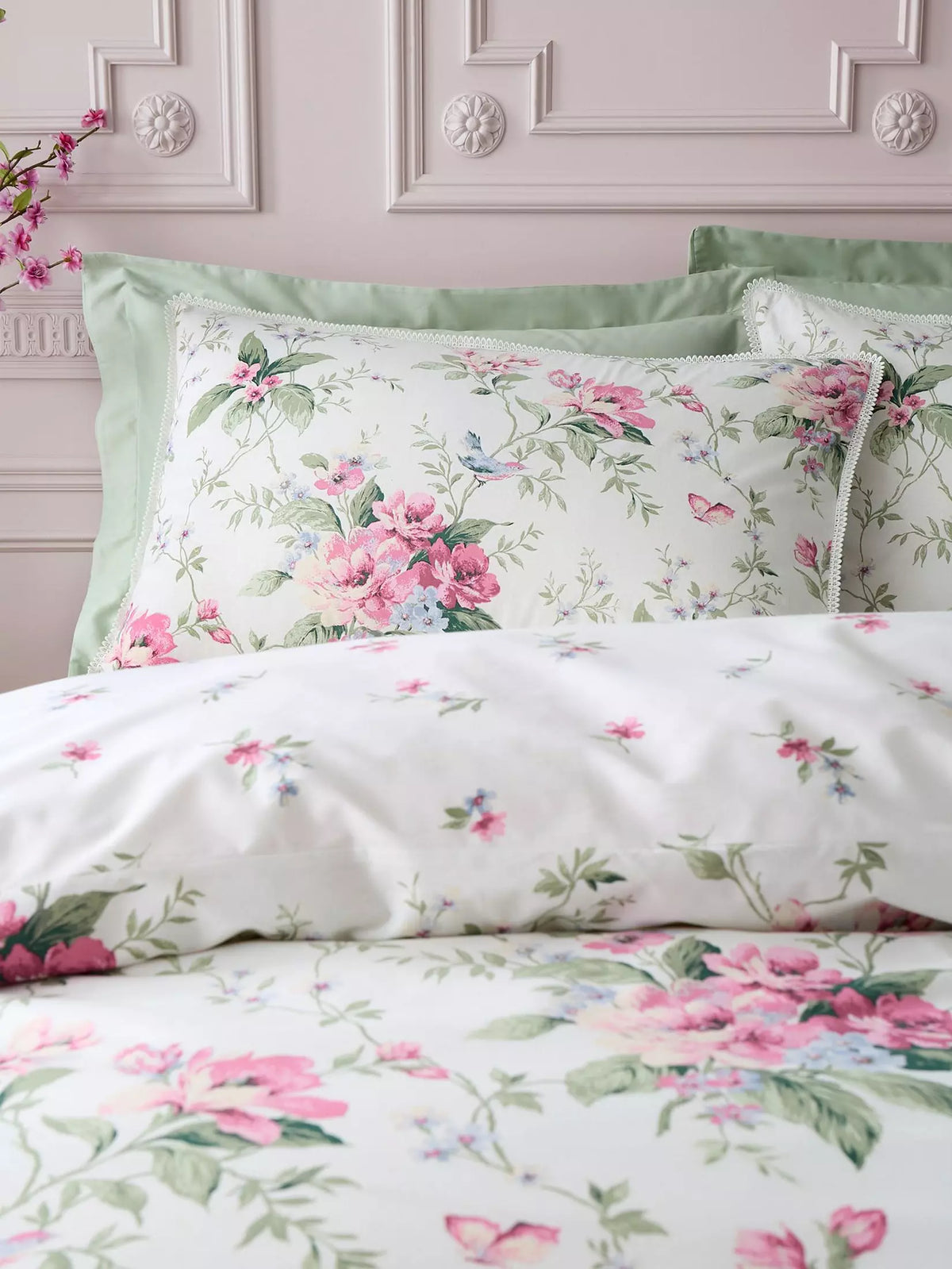 CATHERINE LANSFIELD Bridgerton Penelope Floral Duvet Set - Cream