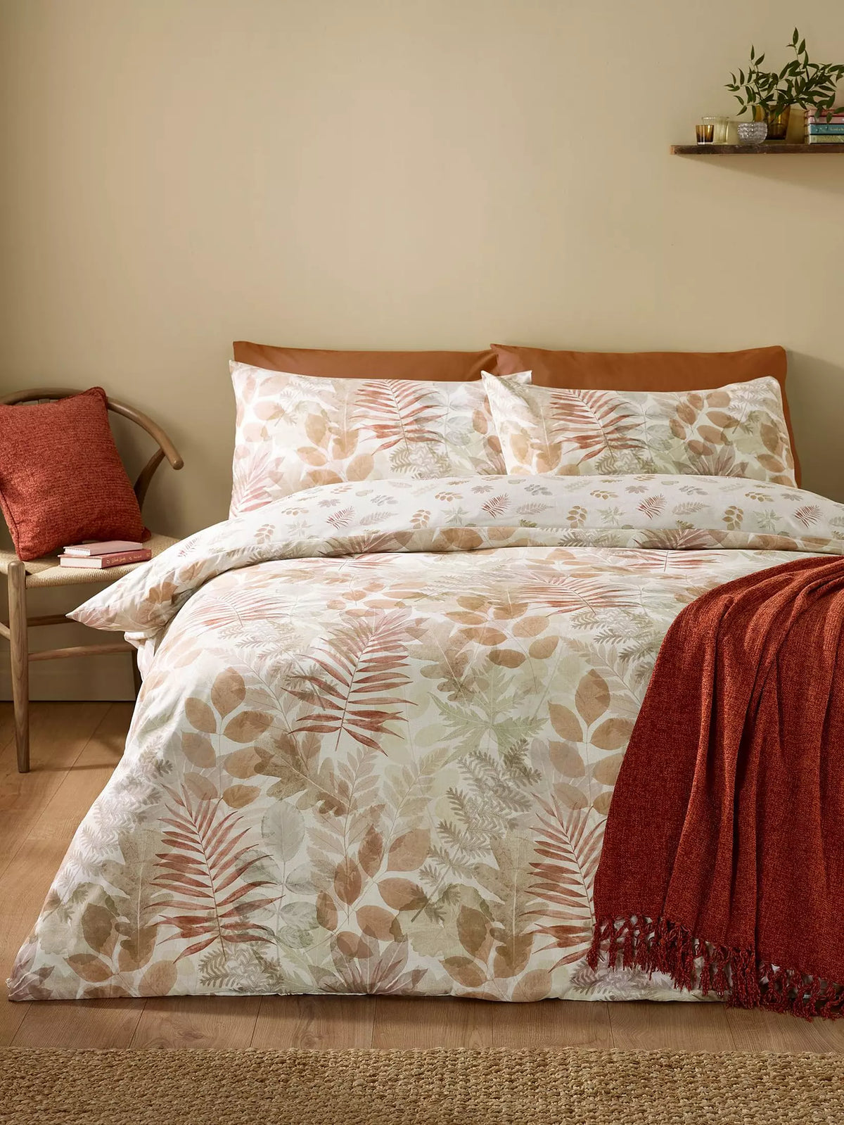 CATHERINE LANSFIELD Autumn Leaves Reversible Duvet Cover Set
