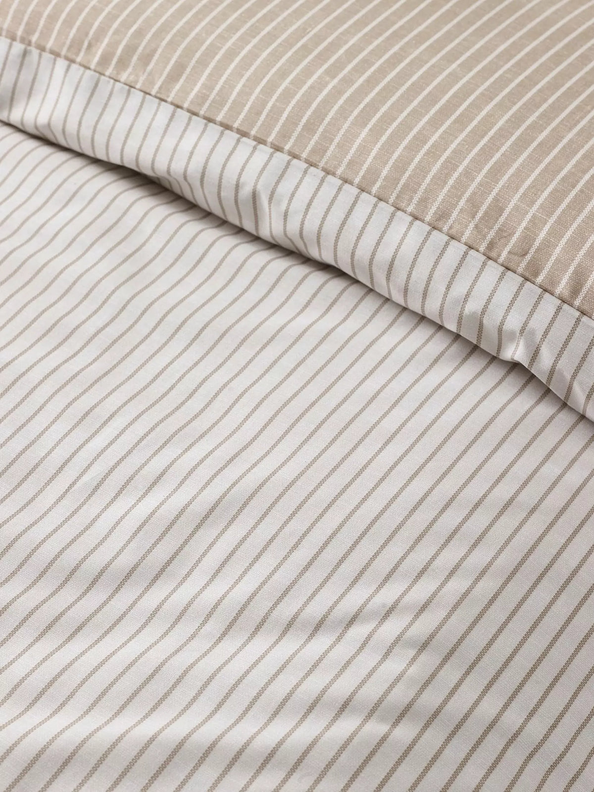 CATHERINE LANSFIELD Oxford Pinstripe Duvet Set - Natural