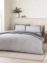 CATHERINE LANSFIELD Oxford Pinstripe Duvet Set - Navy