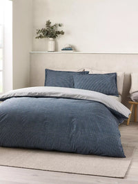 CATHERINE LANSFIELD Oxford Pinstripe Duvet Set - Navy