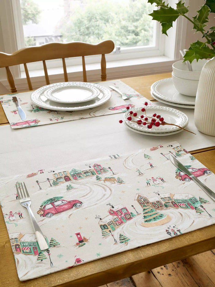 CATHERINE LANSFIELD Christmas Town Placemats – 4 Pack