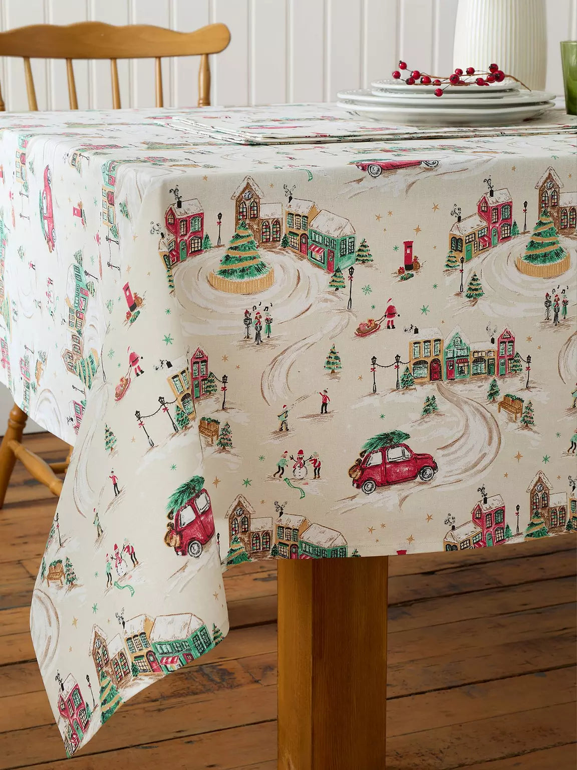 CATHERINE LANSFIELD Christmas Town Tablecloth - 2 Sizes