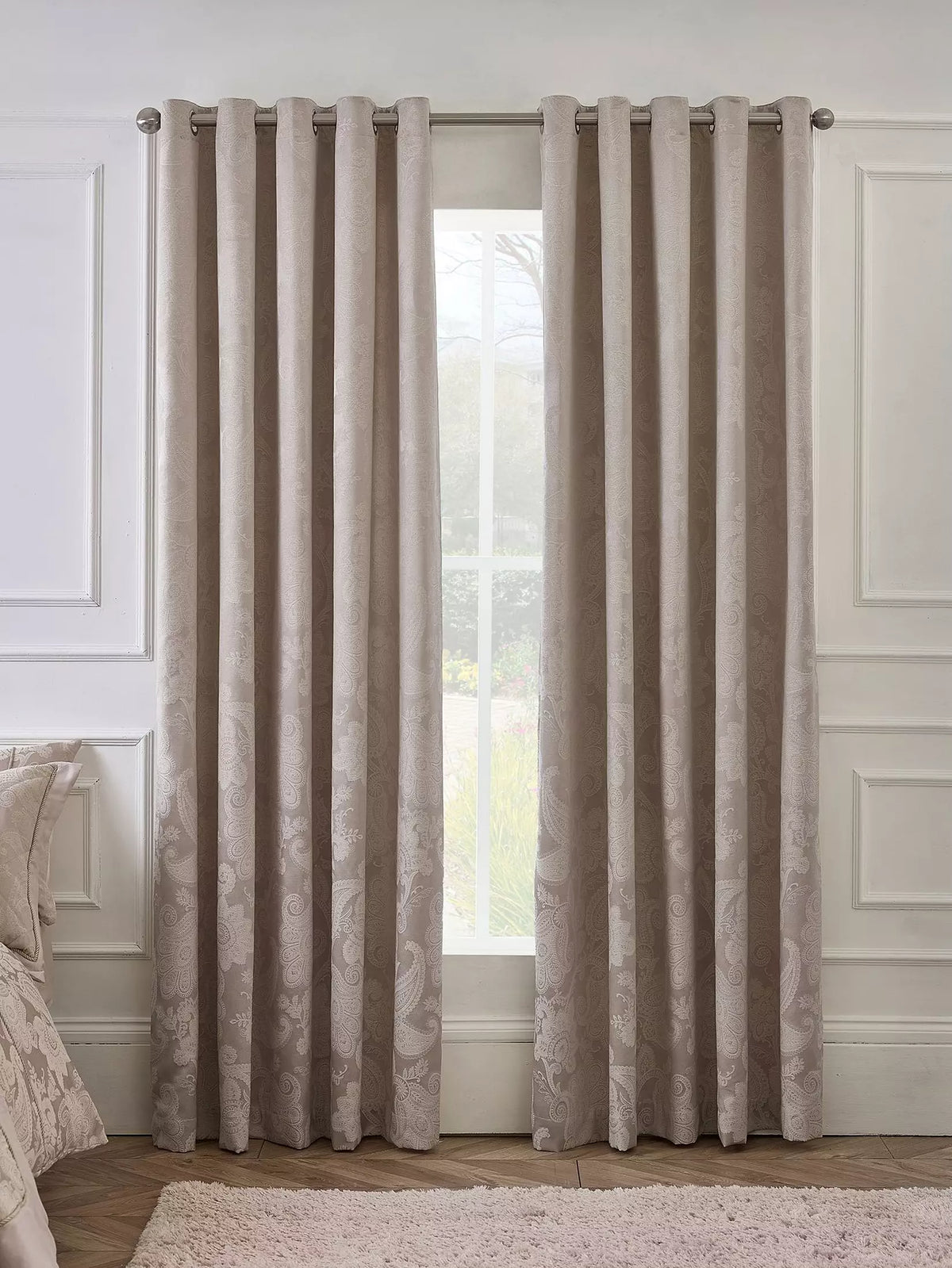 CATHERINE LANSFIELD Opulent Jacquard Curtains - 66x90"