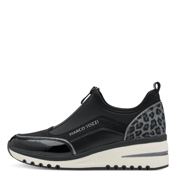 MARCO TOZZI Wedge Trainers - Black Multi