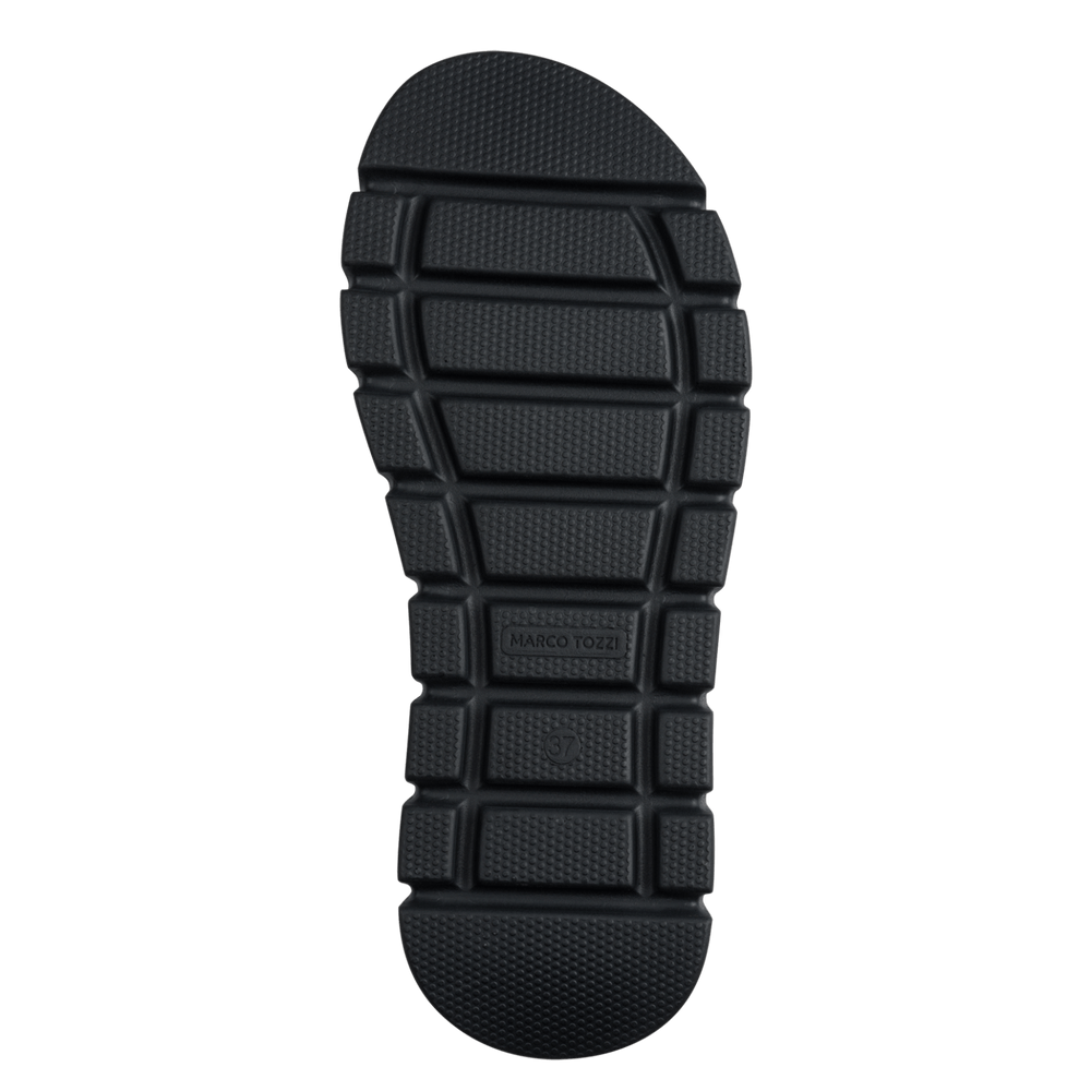 MARCO TOZZI Woven Strap Platform Sandal - Black