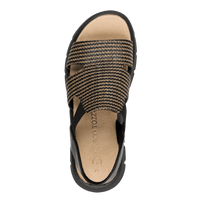MARCO TOZZI Woven Strap Platform Sandal - Black