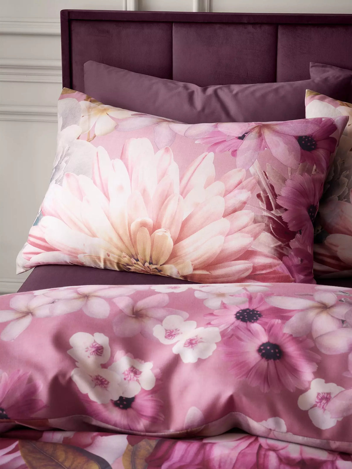 CATHERINE LANSFIELD & RHS Rosemoor Floral Duvet Set - Pink