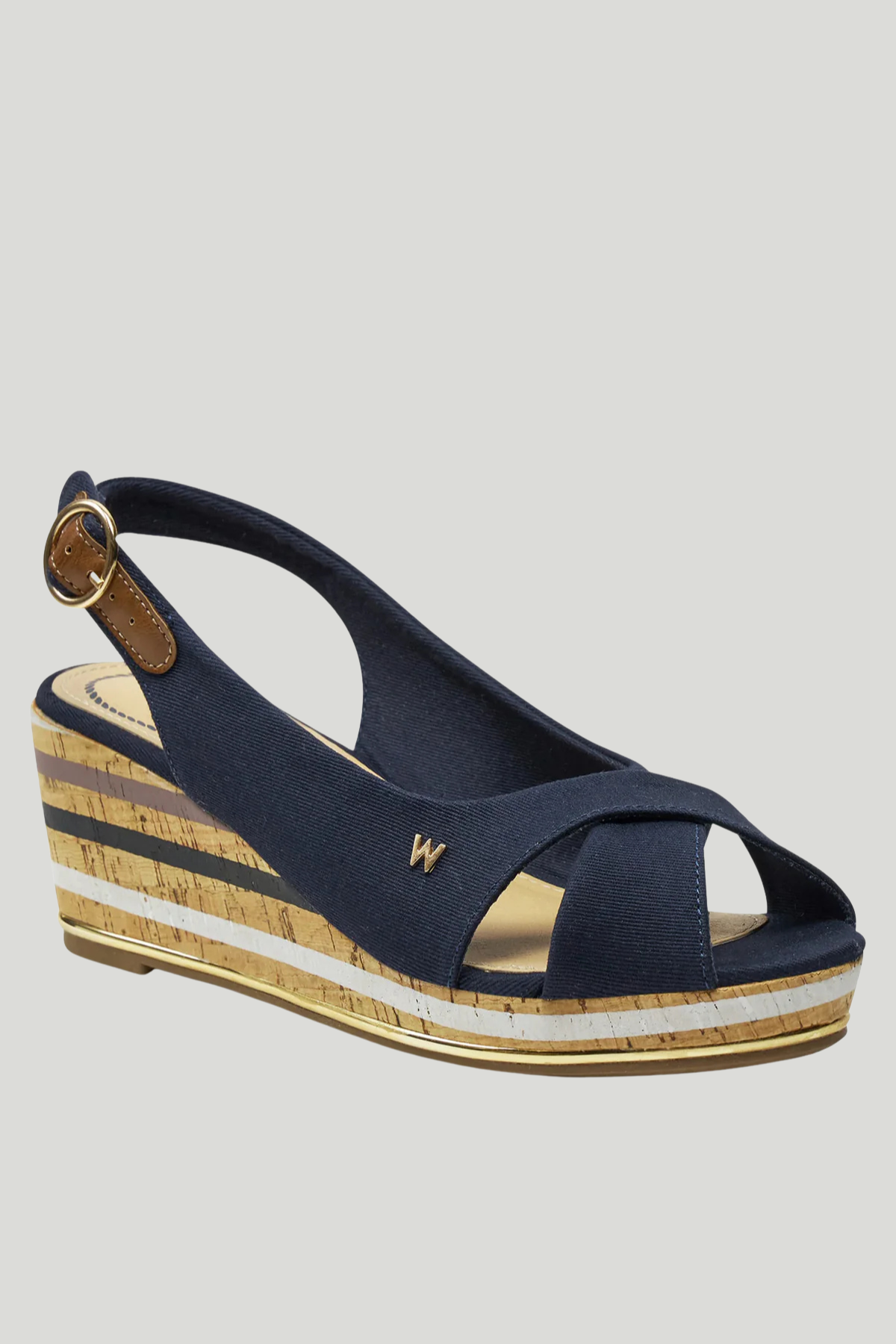 WRANGLER Raval Marina Wedge Sandal - Navy