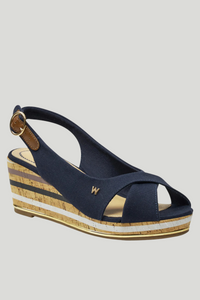 WRANGLER Raval Marina Wedge Sandal - Navy
