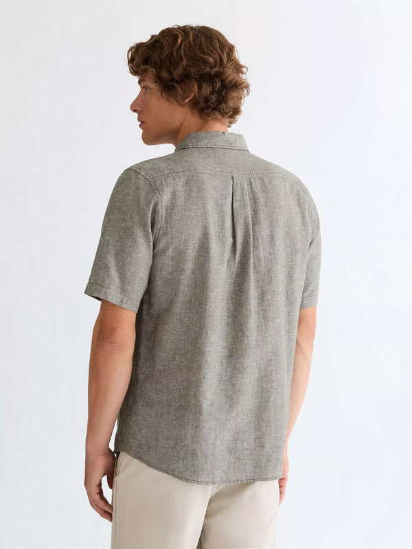 WRANGLER Men's Short Sleeve Linen Blend Shirt