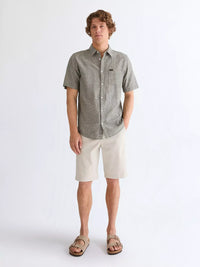 WRANGLER Men's Short Sleeve Linen Blend Shirt