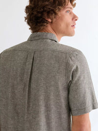 WRANGLER Men's Short Sleeve Linen Blend Shirt