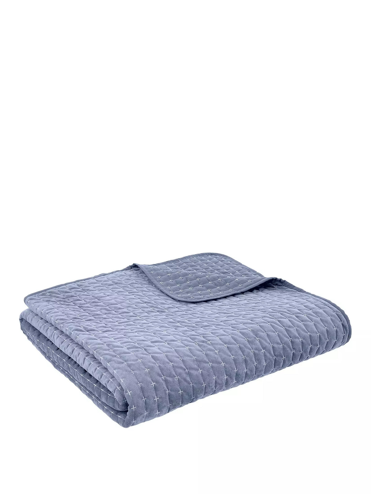 BIANCA Attica Velvet Bedspread 240x260cm - Blue