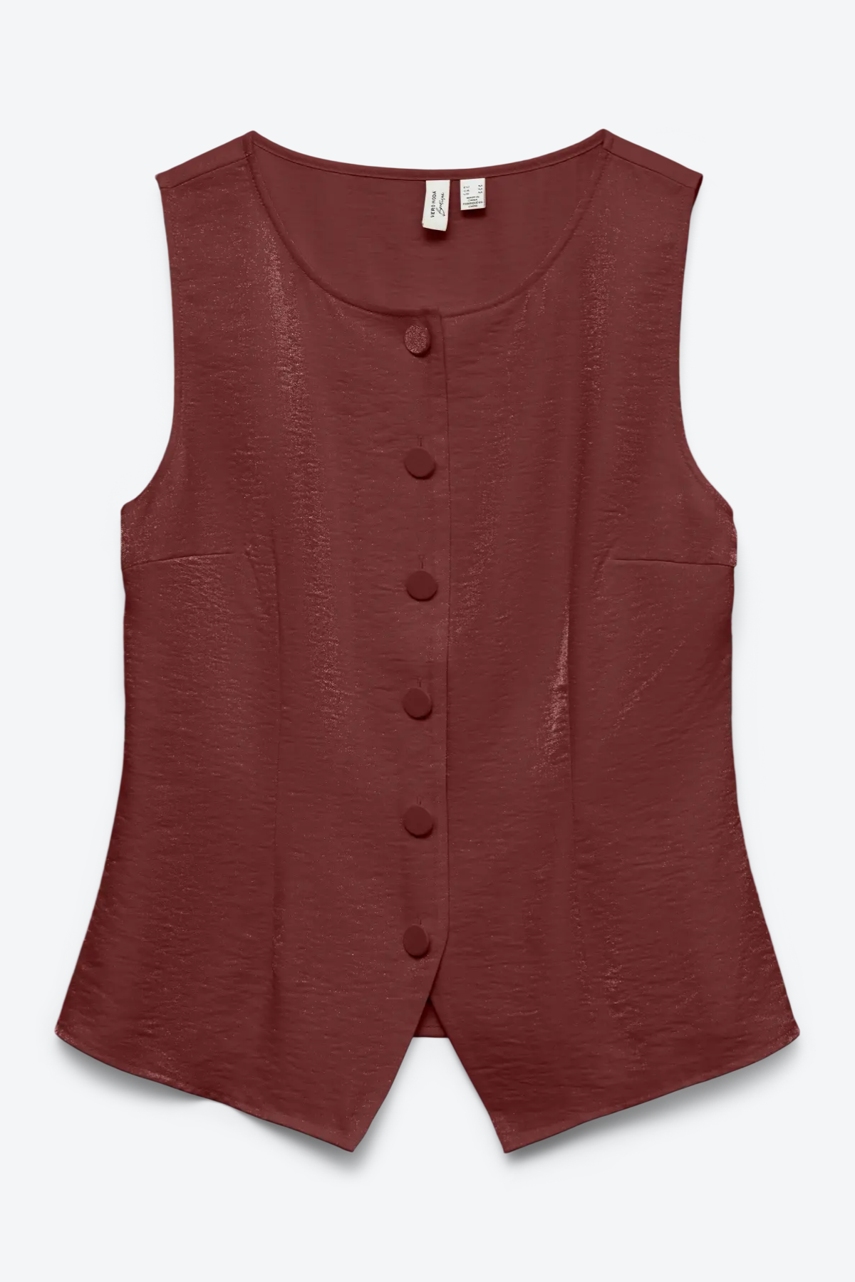 VERO MODA Isla Blazer Vest - Burgundy
