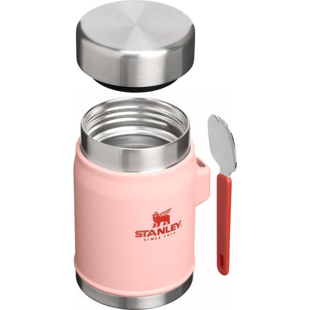 STANLEY Legendary Food Jar + Spork 0.4L - Peach Rose